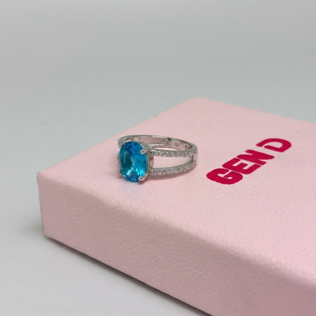 Aqua Pearl Ring