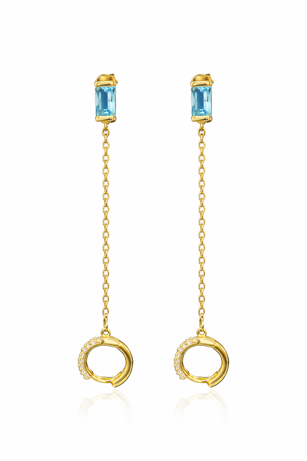 Aqua Droplet Earrings