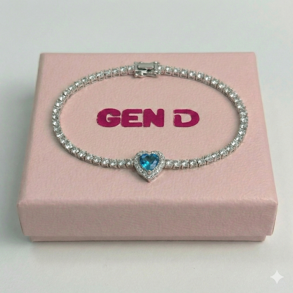 Aqua Tennis Bracelet