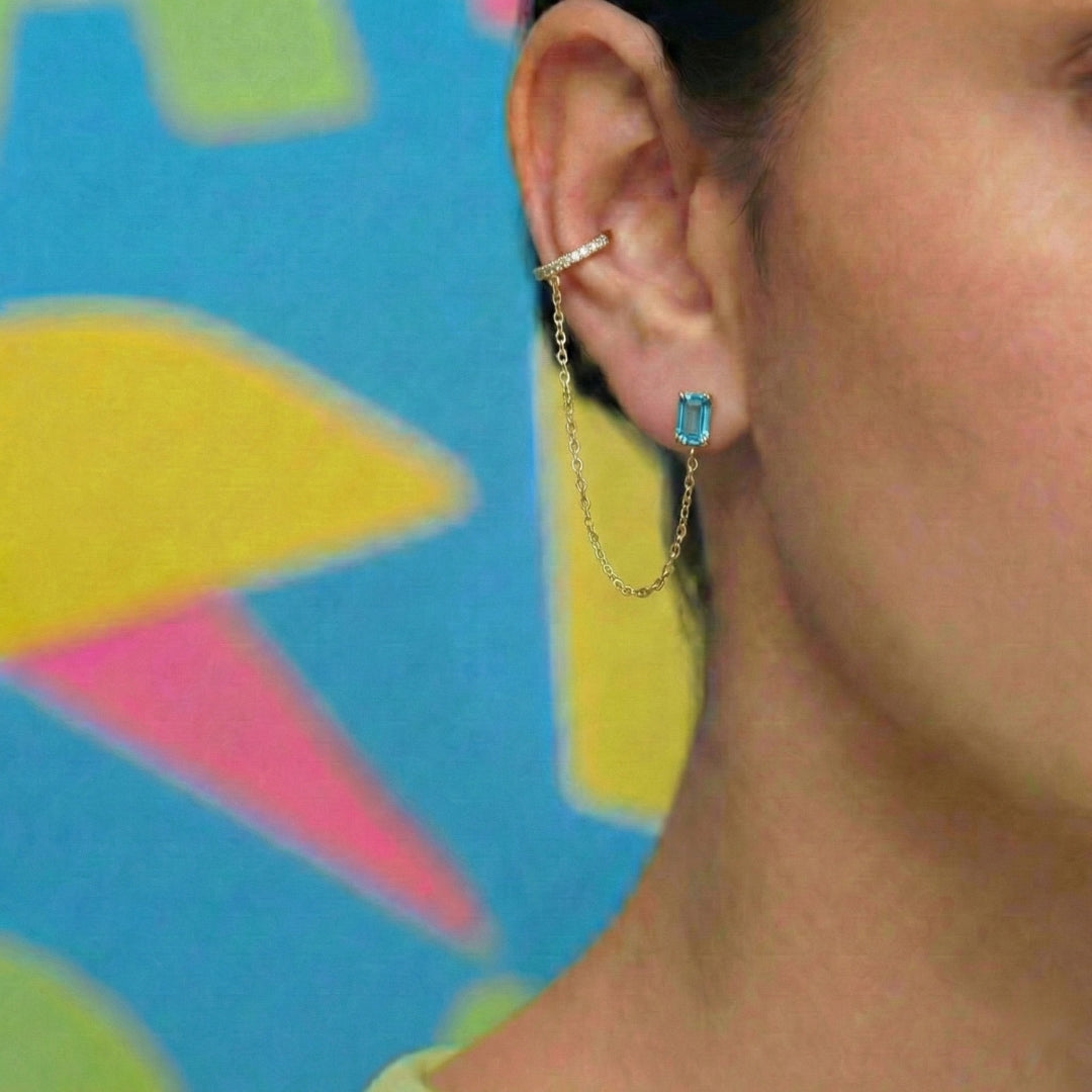 Aqua Droplet Earrings