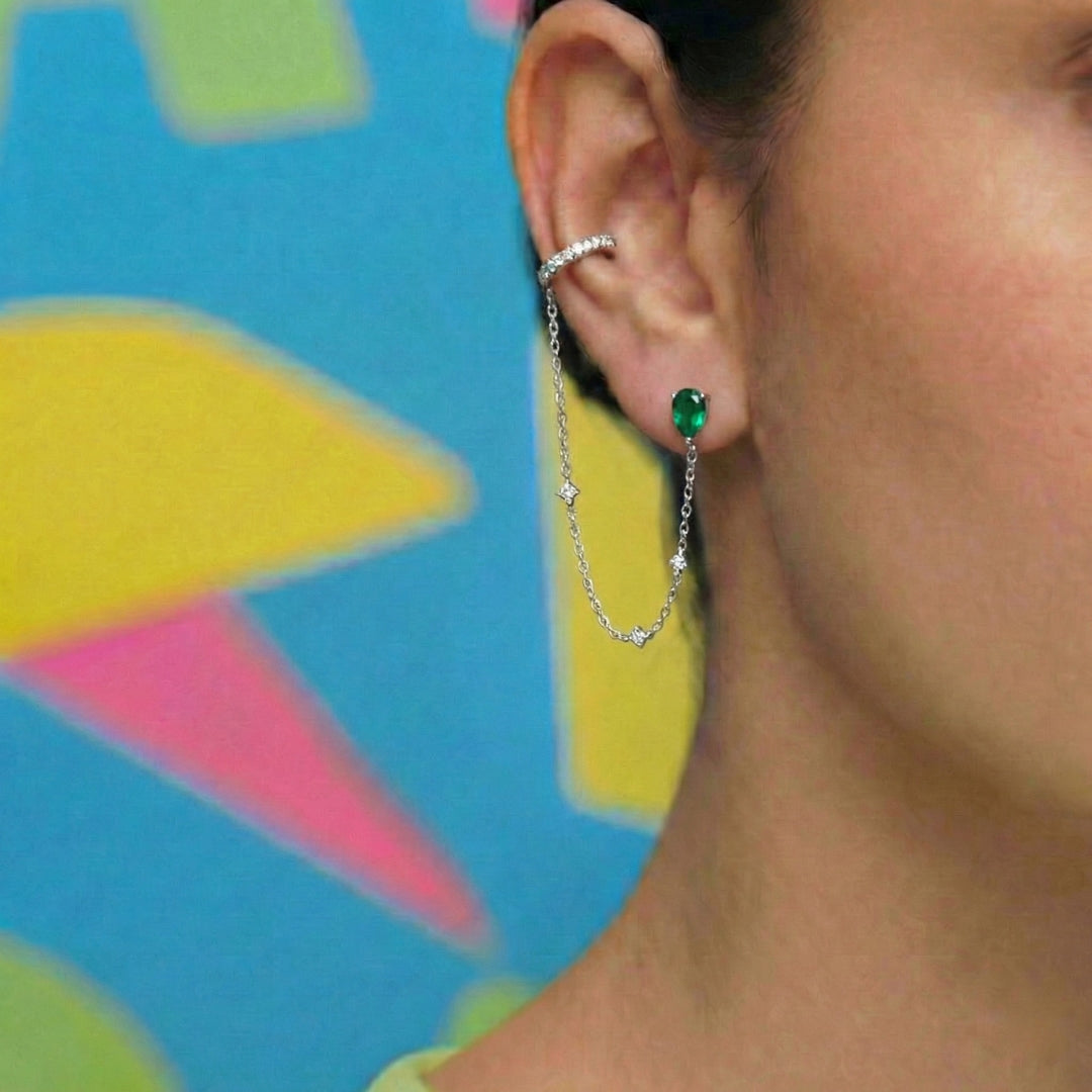 Emerald Drops Earrings