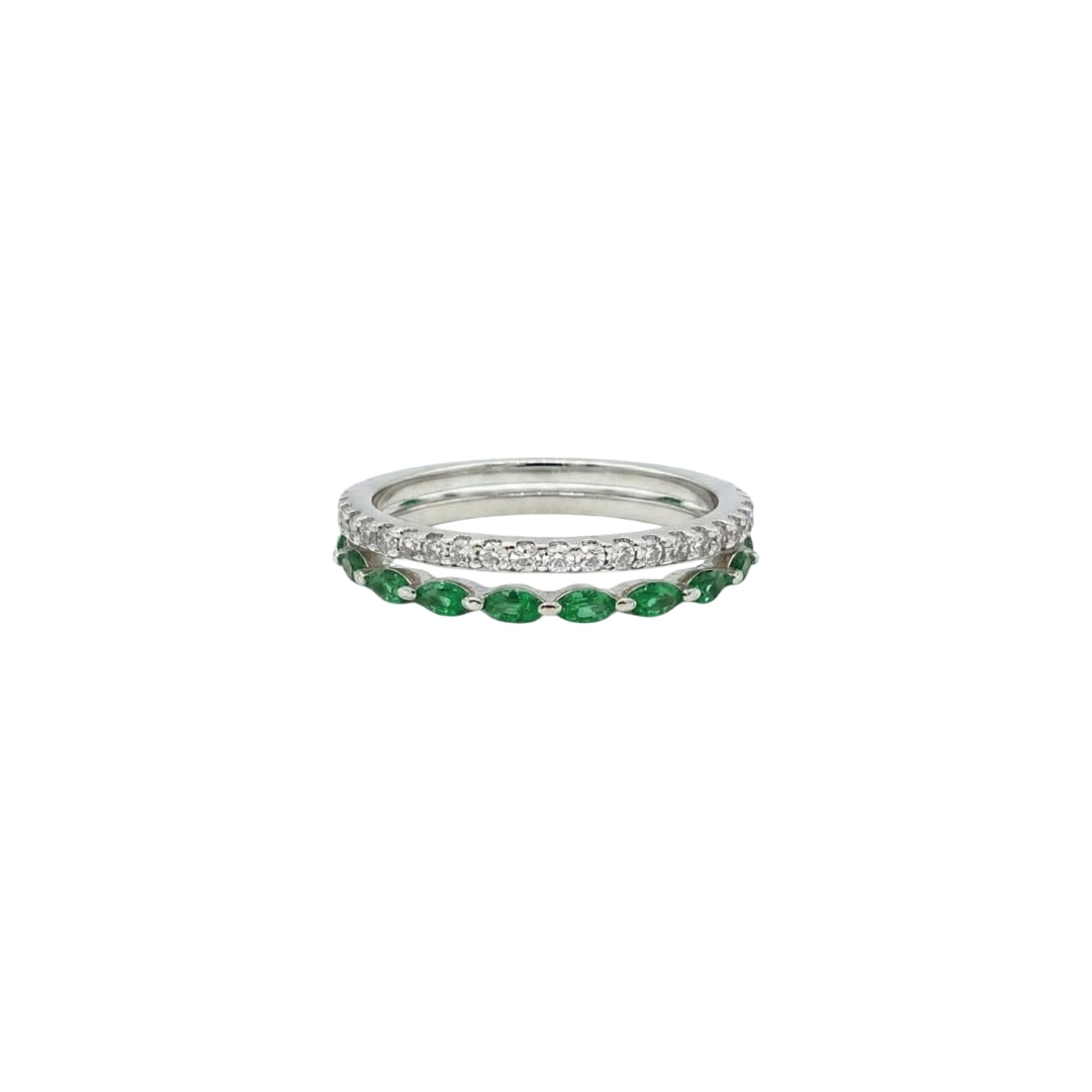 Emerald Duo Ring